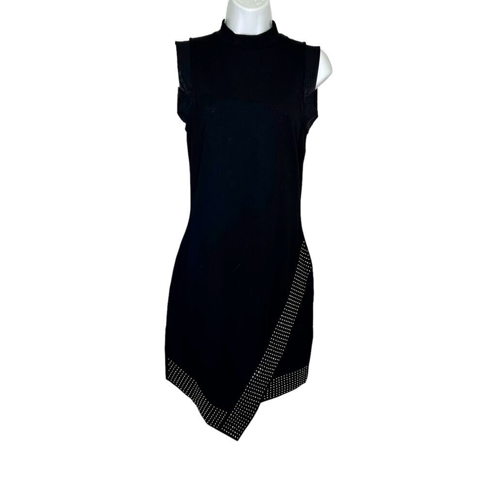 bebe Black Studded Bodycon Mini Dress - Picture 2 of 10